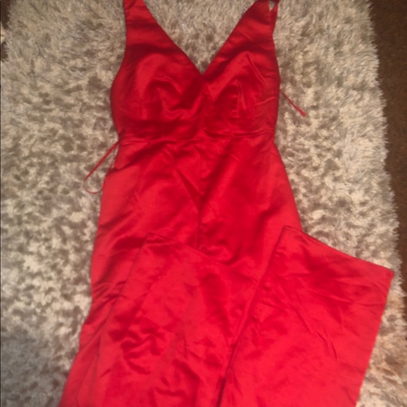 francesca's red jumpsuit